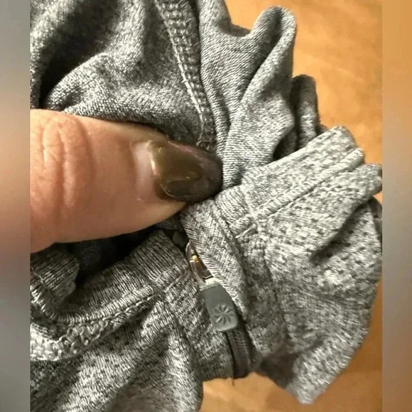 Athleta Fast Track Jacket Heather Gray Full Zip Women’s Size Medium - Picture 7 of 8